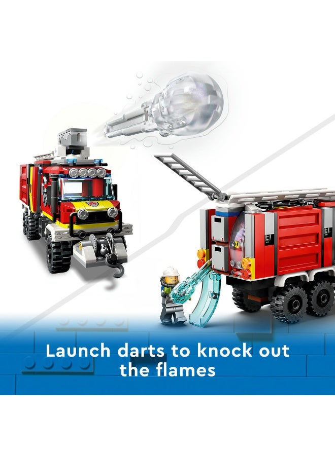 LEGO City Fire Command Unit Set with Fire Engine Toy 60374 (Age 7+, 502 Pieces) - Image 5