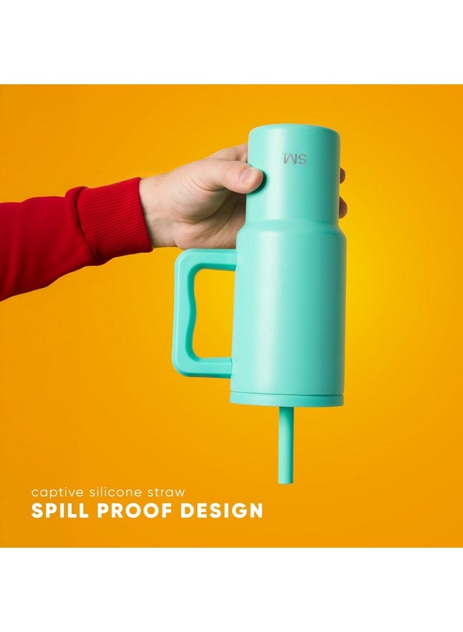 Simple Modern كوب بسيط حديث من ديزني للأطفال سعة 24 أونصة مع مقبض وغطاء قشة سيليكون | مقاوم للتسرب ومانع للانسكاب | زجاجة فولاذية قابلة لإعادة الاستخدام | هدية للأطفال الأولاد والبنات | مجموعة تريك | ميني ماوس - Image 3