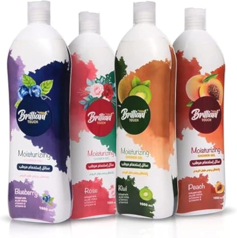 Brilliant Touch Shower Gel 1000ML 4Pcs. 4 Scents