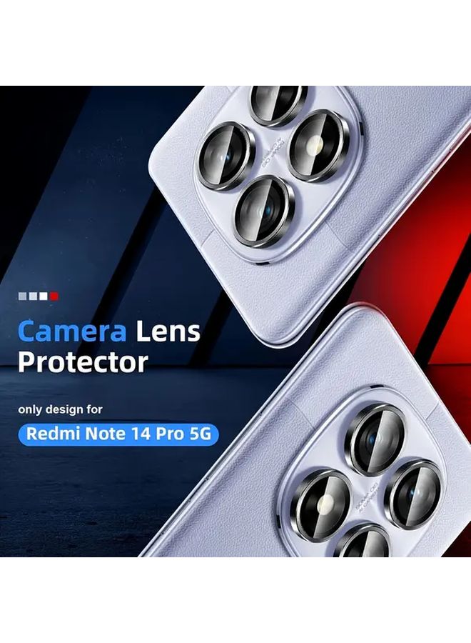 Multicolored Metal Lens Glass Ring Protector Compatible with Redmi Note 14 4G - Image 5