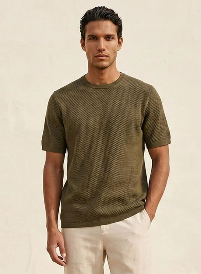 Iconic POPCORN CREW NECK FLAT TEE