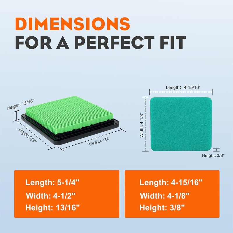 Hipa 17211-Z8B-901 Air Filter compatible with Honda HRX217 HU700F HRC216 7021P HU700H HRT216 HRB216 HRS216 HU700L HRB217 HRZ216 HU800H HU700AWD Lawn Mower EN2500 EN2000 Generator - Image 5