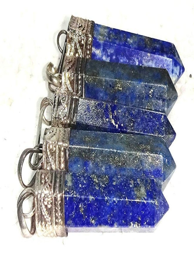 CA AGATE Natural Lapis lazuli Pencil Point PENDANT Necklace Healing Crystal Gemstone Jewelry 5 pieces - Image 1