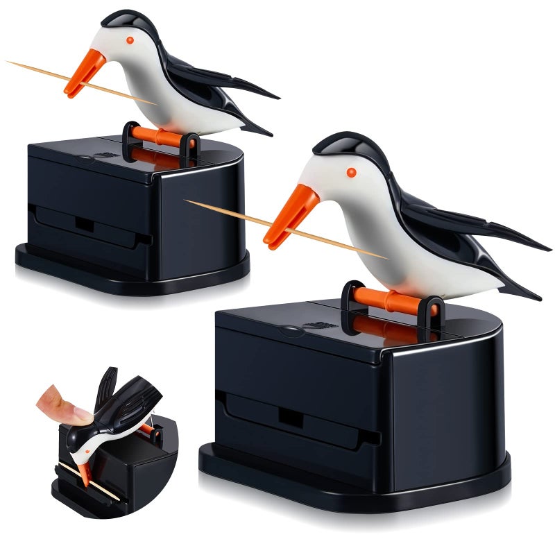 Suclain Suclain 2 Pieces Woodpecker Toothpick Holder Cute Funny Bird Shape Toothpick Dispenser for Kitchen