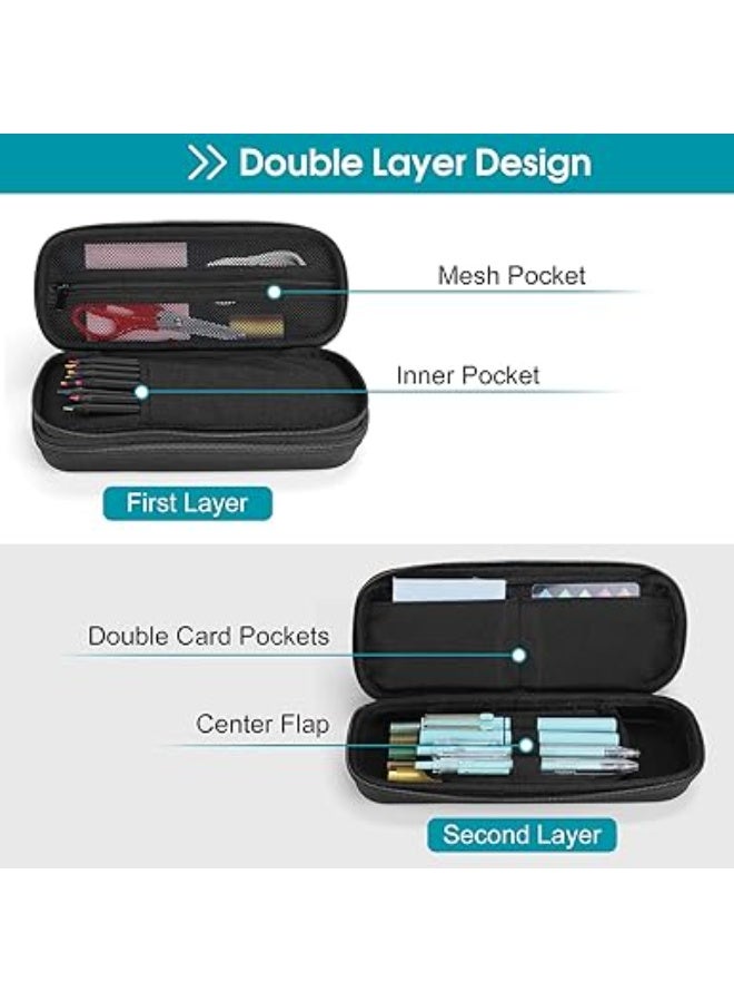 Procase School Pencil Case with 2 Compartments, Hard Case Shockproof Multi Pockets, Durable and Dirt-Repellent, Boys or Girls, Student or School - Image 5