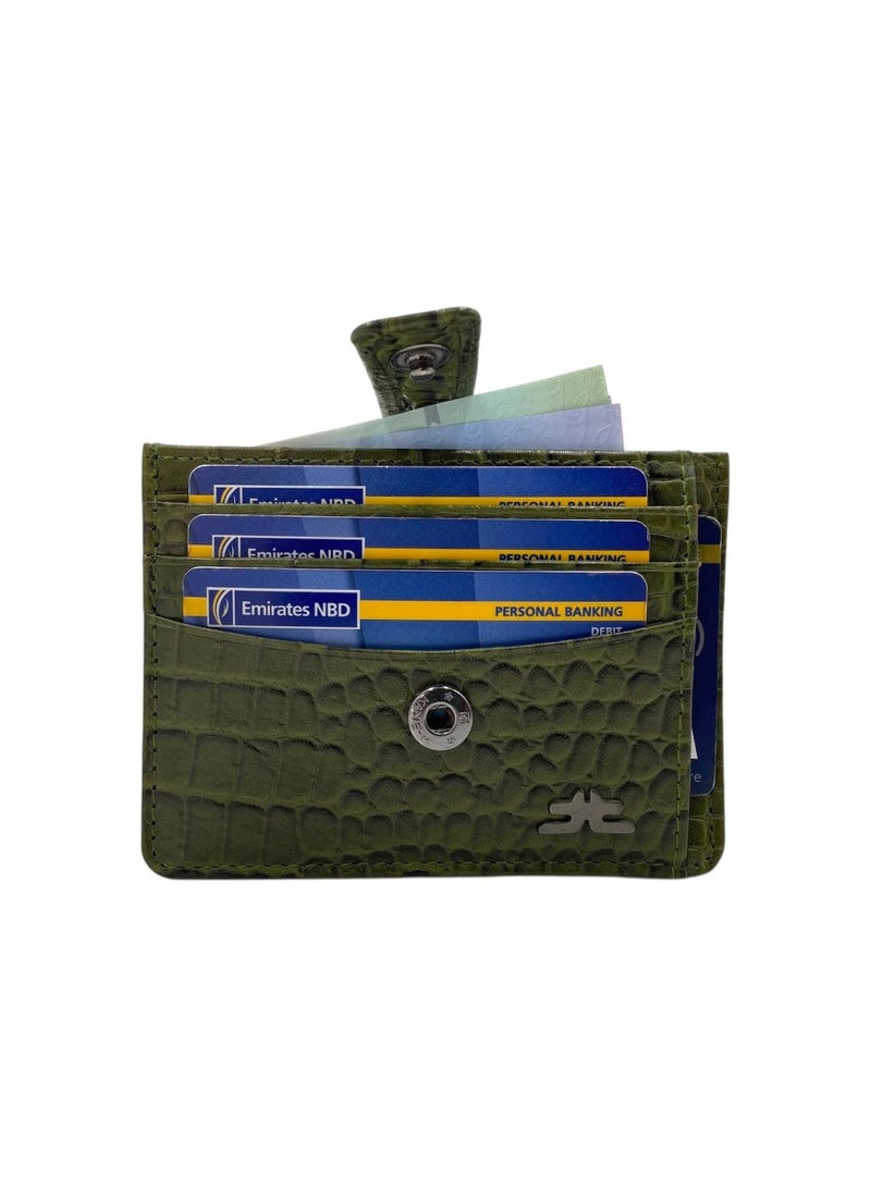 LAVERI LEATHER Slim Genuine Leather Special Credit Card Holder # 685NL - Image 1