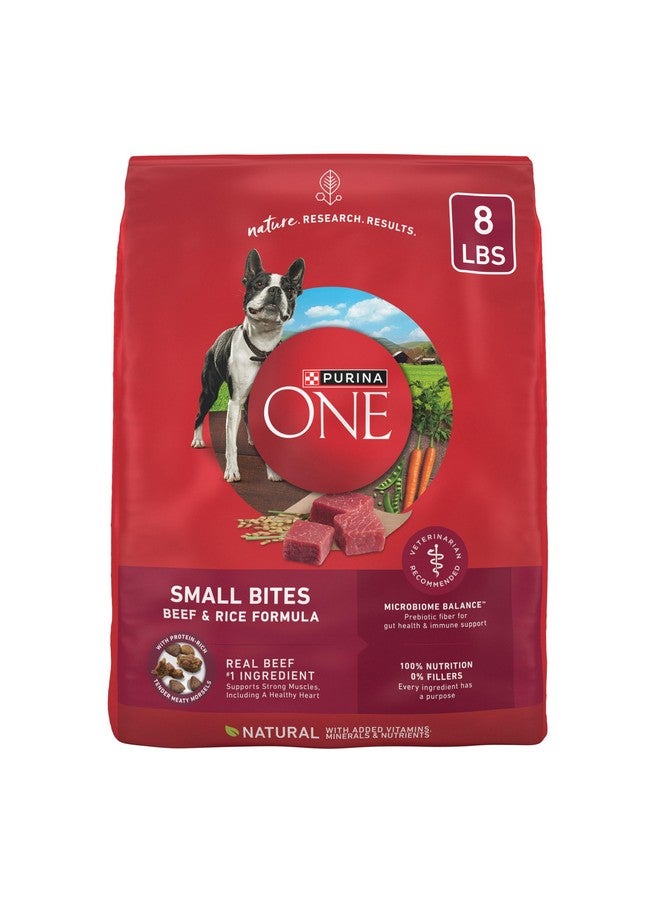 بيورينا ون طعام جاف للكلاب من بورينا وان سمول بايتس بتركيبة لحم البقر والأرز، غني بالبروتين، طبيعي مع إضافة الفيتامينات والمعادن والعناصر الغذائية - كيس 8 أرطال - Image 1