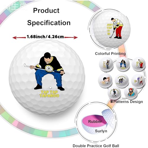 Artpreti 4 Pcs Funny Golf Balls for Birthday, Novelty Golfer Gift for Dad Coworkers Golfers Golf Lovers - Image 5