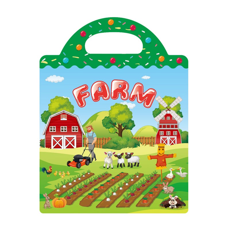 Generic DIY Fun Animal Dinosaur Ocean Sticker Book Farm Harvest + CPC Certificate