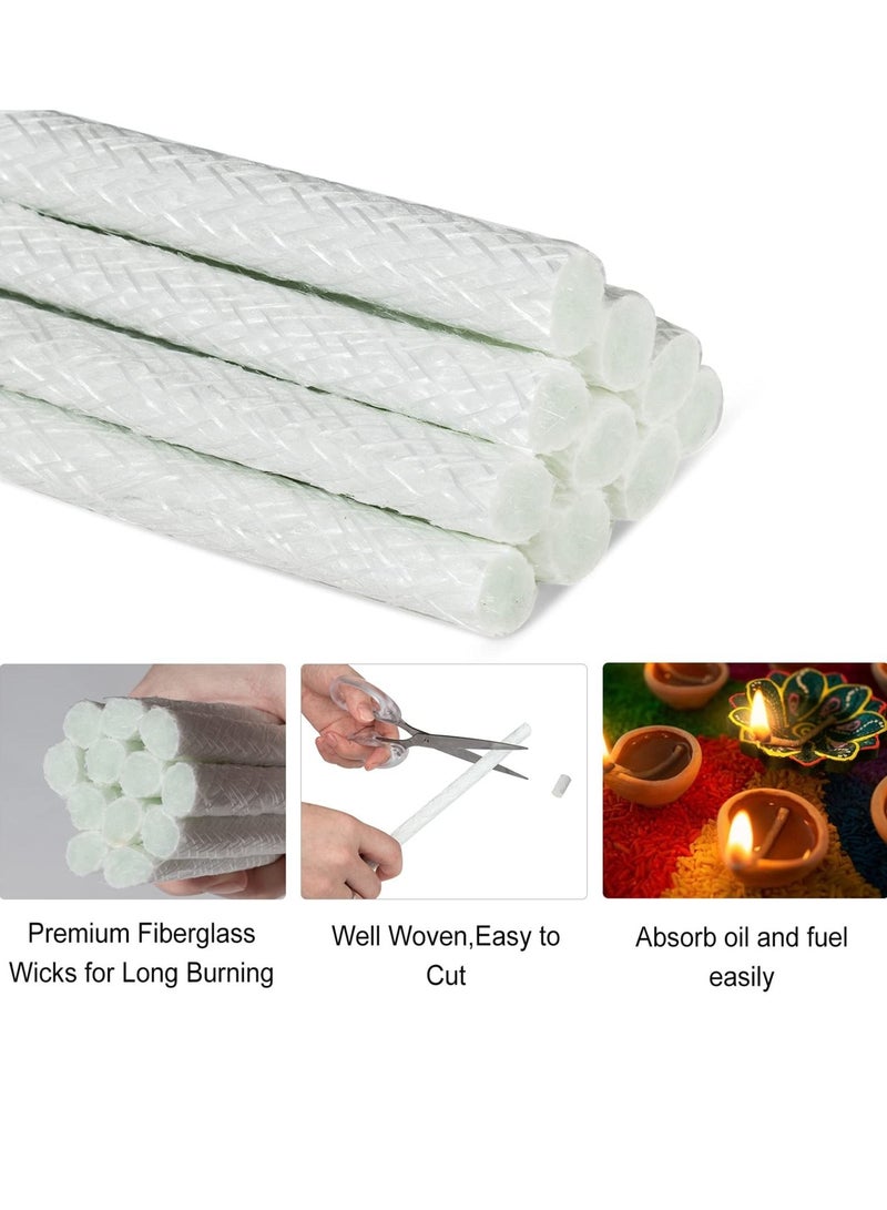 كابتن تيك 12Pcs Long Lasting Tiki Fiberglass Replacement Wick for Outdoor Torch Patio Lighting Garden Lamp Oil Lamp DIY Lighting Candle Replacement Wick KSA | Riyadh, Jeddah - Image 3