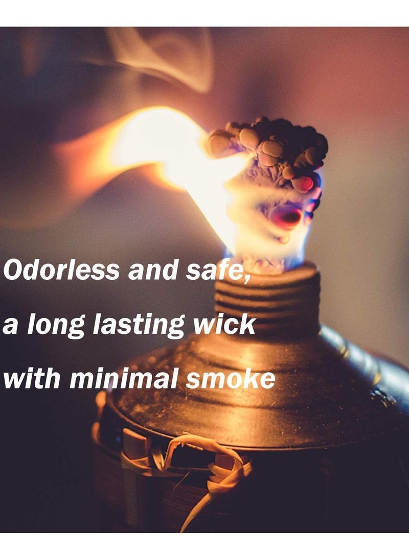 كابتن تيك 12Pcs Long Lasting Tiki Fiberglass Replacement Wick for Outdoor Torch Patio Lighting Garden Lamp Oil Lamp DIY Lighting Candle Replacement Wick KSA | Riyadh, Jeddah - Image 4