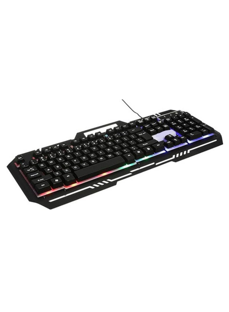 Gaming Keyboard and Mouse Combo with RGB Backlight for PC & Laptop - Black - KM-K77 - Wired  - Image 2