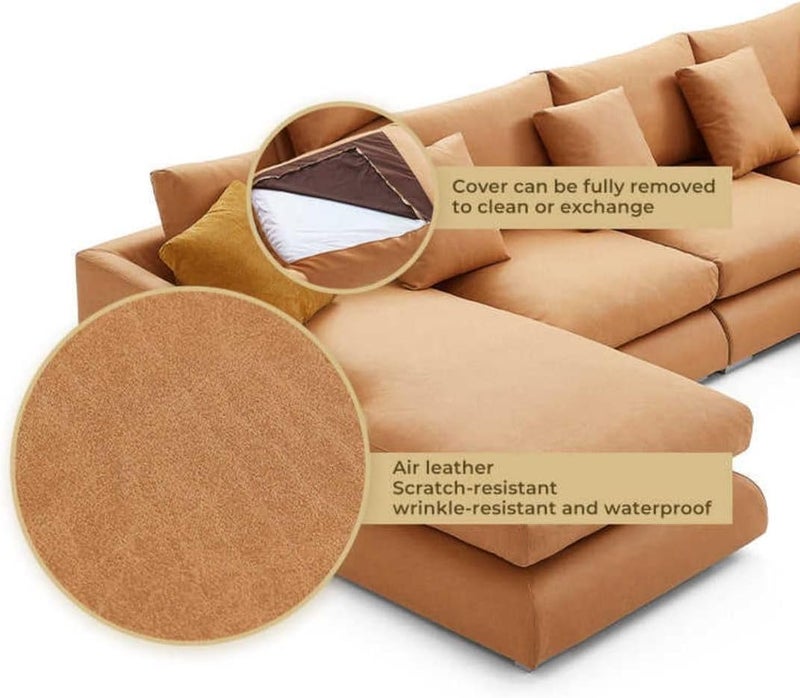 Comfynest L-Shape Modular Fabric Sectional Sofa - Image 3
