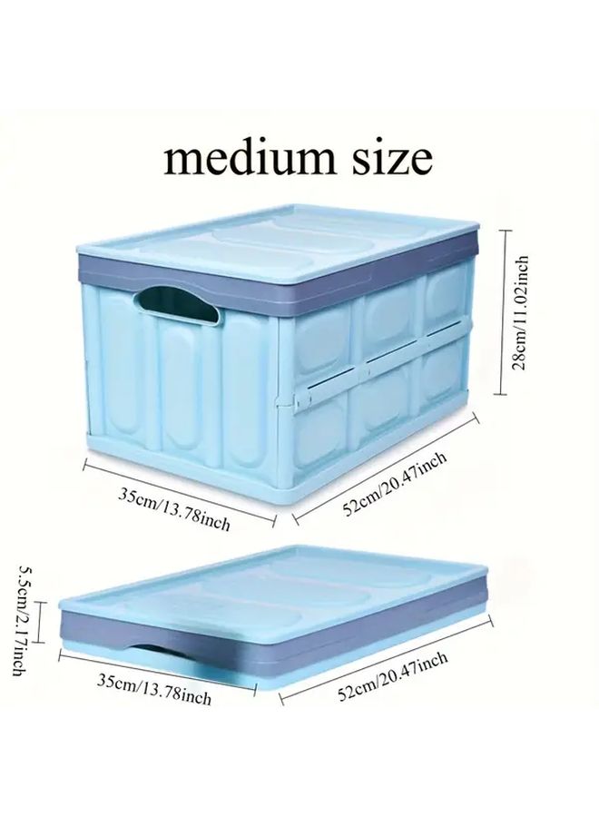 Black Small Car Trunk Folding Storage Box 7 4 Gallon Durable PP Material - Image 3