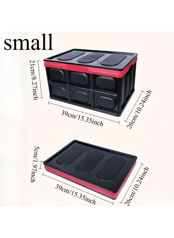 Black Small Car Trunk Folding Storage Box 7 4 Gallon Durable PP Material - Image 4