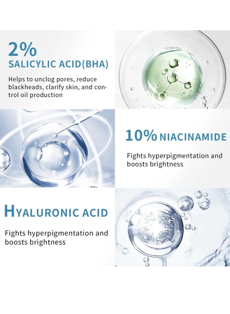 PANSLY 100ml BHA Exfoliate Liquid Oil Control Liquid Essence Skin Care Facial Toner Anti Pimple Facial Liquid Moisturizing Even Skin Tone Face Toner Oil Free and Balancing Liquid - Image 5