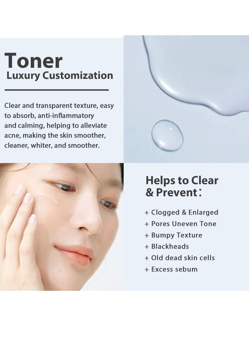 PANSLY 100ml BHA Exfoliate Liquid Oil Control Liquid Essence Skin Care Facial Toner Anti Pimple Facial Liquid Moisturizing Even Skin Tone Face Toner Oil Free and Balancing Liquid - Image 3