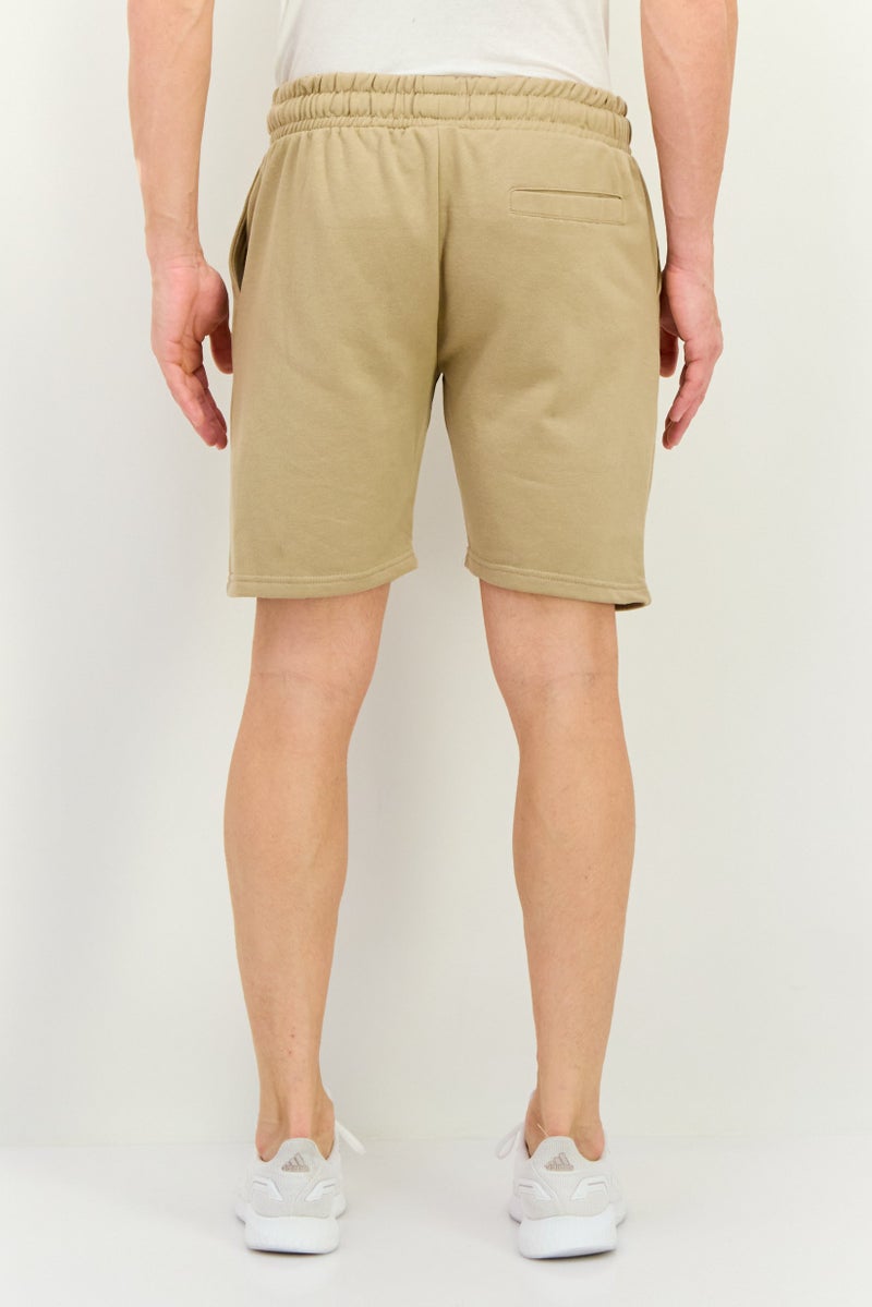 Fleece Factory Men 2 Pack Solid Drawstring Fleece Shorts, Beige - Image 3