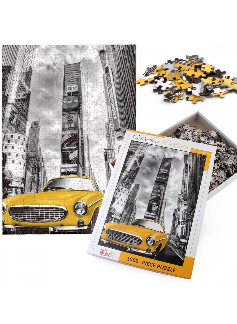 أحجية تركيب الصور المقطعة بتصميم سيارة أجرة في نيويورك مكون من 1000 قطعة - Image 1