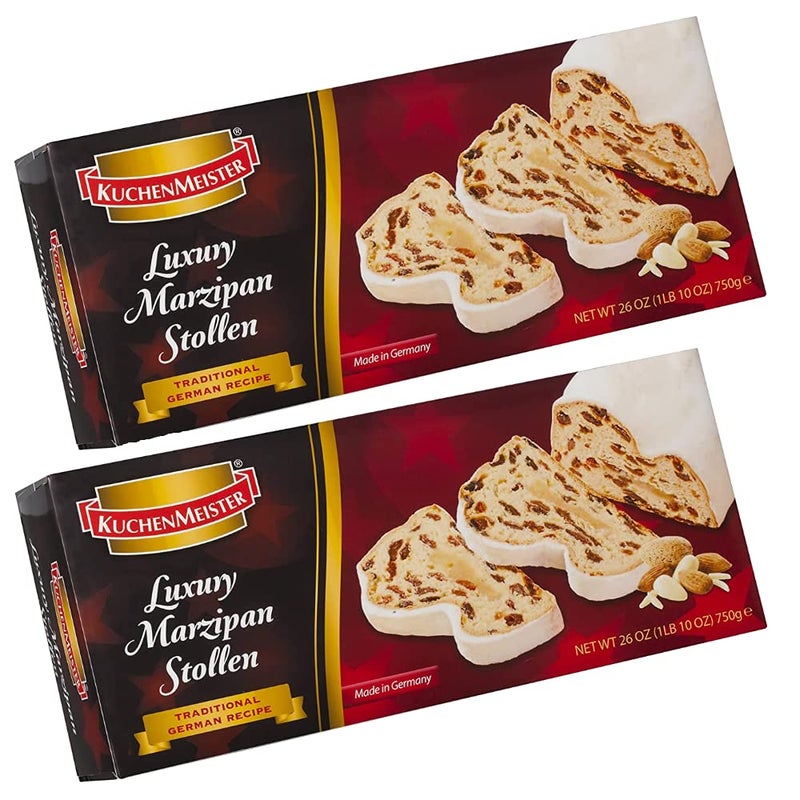 Kuchenmeister Luxury Marzipan Stollen in Gift Box, 26 Oz (2-Pack), 26.0 Ounce