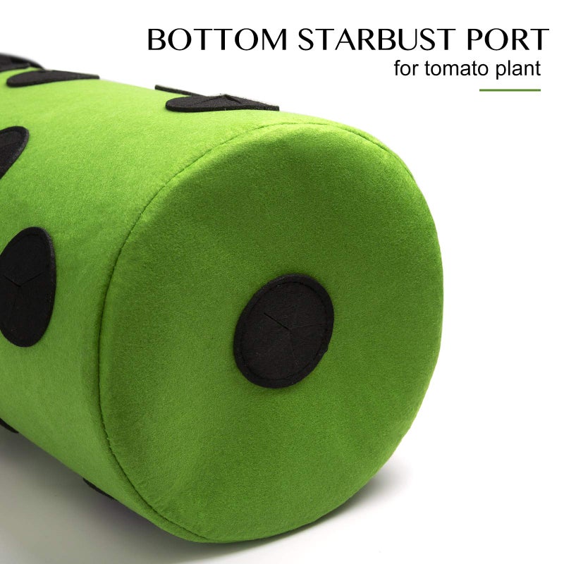 Homyhoo 2 Pack Black and Green Upside Down Tomato & Herb Planter, Hanging Durable Aeration Fabric Strawberry Planter Bags - Image 4