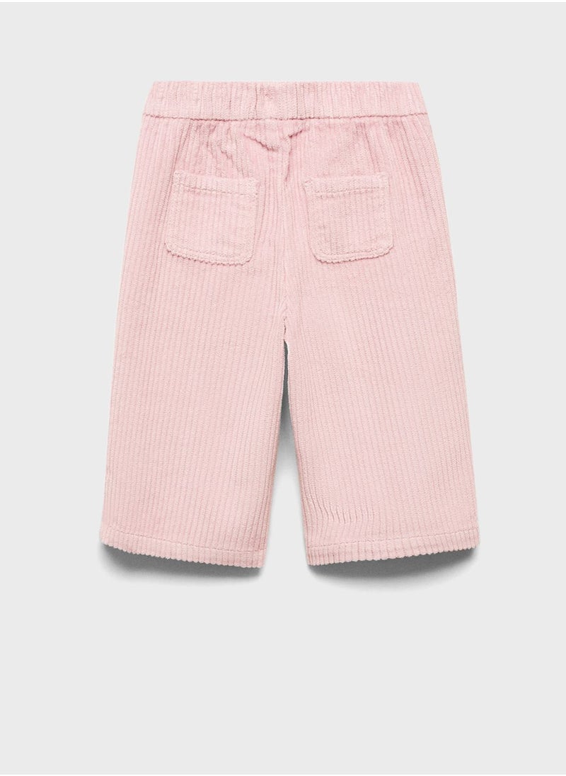 MANGO - Kids Corduroy Straight Fit Trousers - Image 1