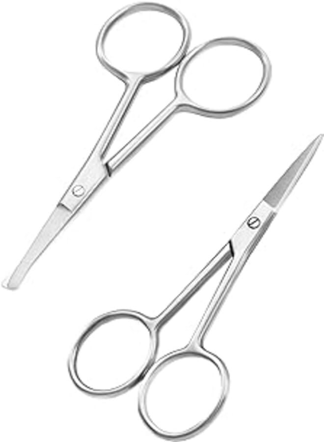 CGBE CGBE Cuticle Scissors, Nail Scissors for Women, 420J2 Stainless Steel Curved Manicure Scissors, Cuticle Scissors Extra Fine Curved Cosmetic Scissors for Nail, Dry Skin, Eyebrow, Eyelash (Pink) 