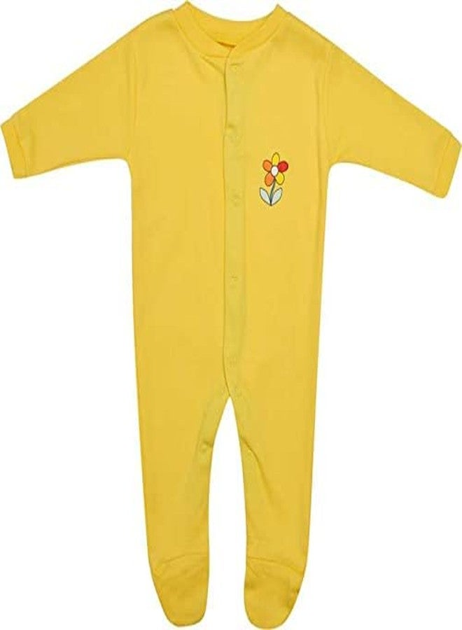 MARK AMPLE Wear New Born Baby Clothes Set Romper & Sleepsuit for Baby Girls & Boys (6-9 Months, Yellow) - Image 3