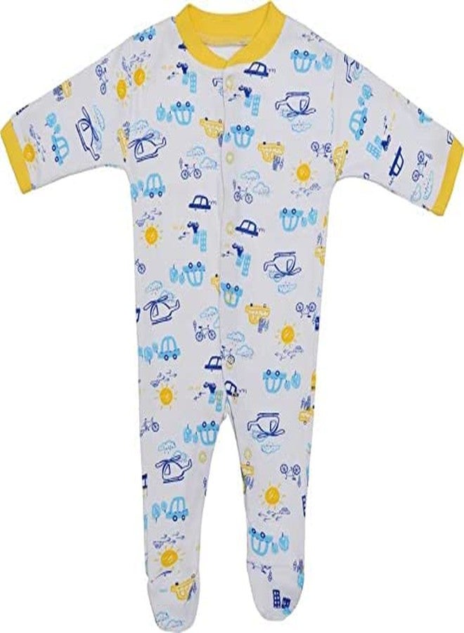 MARK AMPLE Wear New Born Baby Clothes Set Romper & Sleepsuit for Baby Girls & Boys (6-9 Months, Yellow) - Image 2
