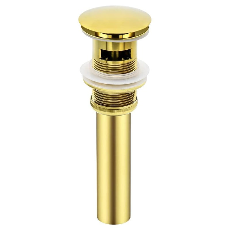 Yodel Faucet Bathroom Sink Drain with Overflow  Big Cap Fit for Large Undermount Sink with 1 34 Drain Opening  Pop Up Vanity Sink DrainPolish GoldY1618YTG