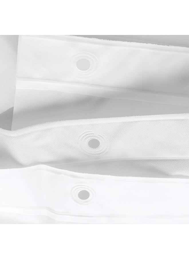 InterDesign iDesign PEVA Mold and Mildew Resistant Plastic Shower Curtain Liner for Use Alone or With Fabric Curtain, Set of 2, 72” x 72”, White  - Image 4