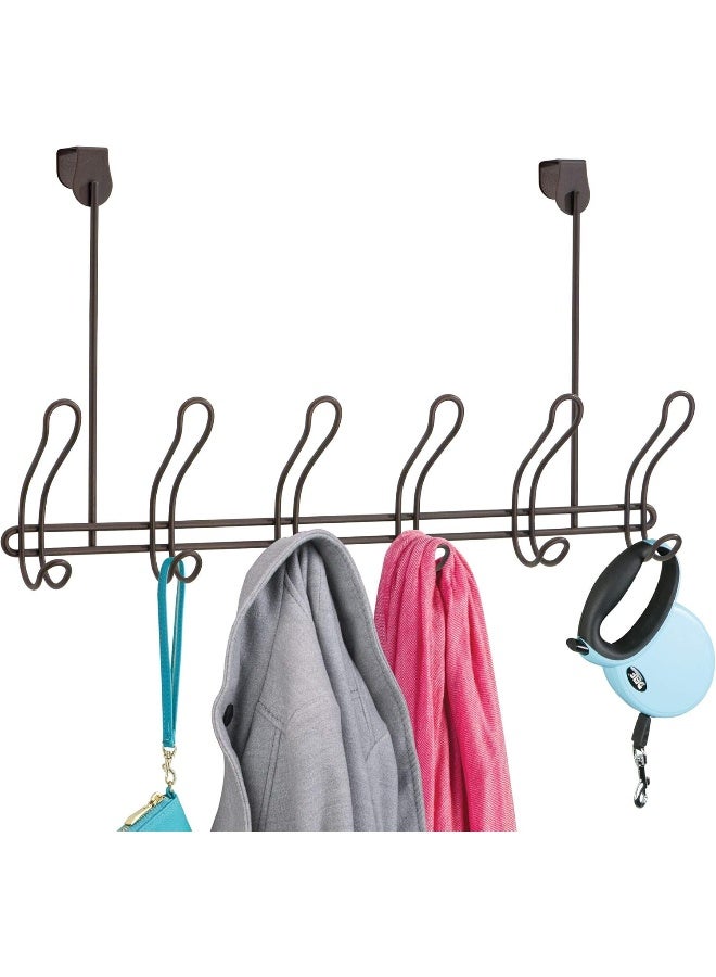 InterDesign iDesign Door Classico Collection – Satin OTD 6 Hook Rack - Image 1