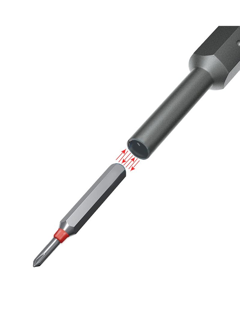 SYOSI مجموعة مفكات دقيقة صغيرة، 31 في 1 مجموعة أدوات إصلاح مفكات مغناطيسية محمولة صغيرة مع علبة ألمنيوم عالية الجودة للساعات، النظارات، الهواتف، الكمبيوتر، والإلكترونيات - Image 5