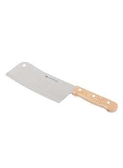 HOMEVEO Stainless steel cleaver knife with wooden handle - brown, 38 x 10 cm  - Image 1