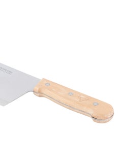 HOMEVEO Stainless steel cleaver knife with wooden handle - brown, 38 x 10 cm  - Image 3
