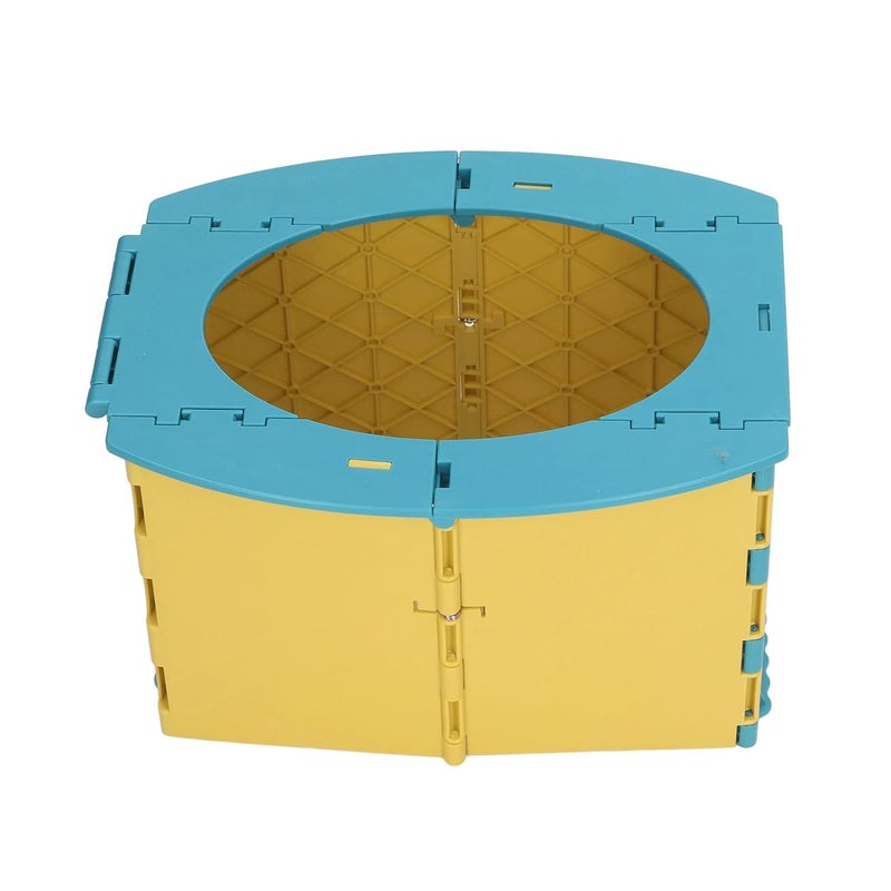 YWBL-WH Toddler Potty, Portable Foldable Travel Toilet Seat, Reusable Training Chair for Kids on Camping Trips and Long Car Rides (Blue Yellow) - Image 2