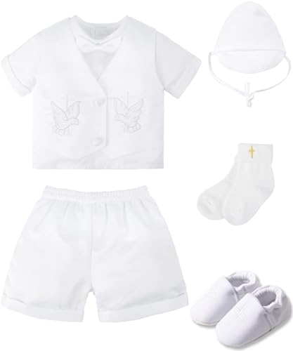 A&J DESIGN AJ DESIGN Baby Christening Outfits for Boys Baptism Suits With Shoes Set 69 Months - Image 1