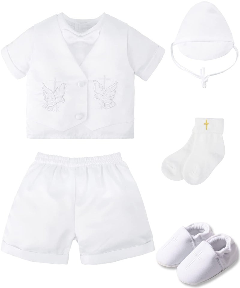 A&J DESIGN AJ DESIGN Baby Christening Outfits for Boys Baptism Suits With Shoes Set 69 Months - Image 2