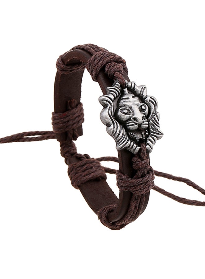 Leather Punk Lion Bracelet - Image 1