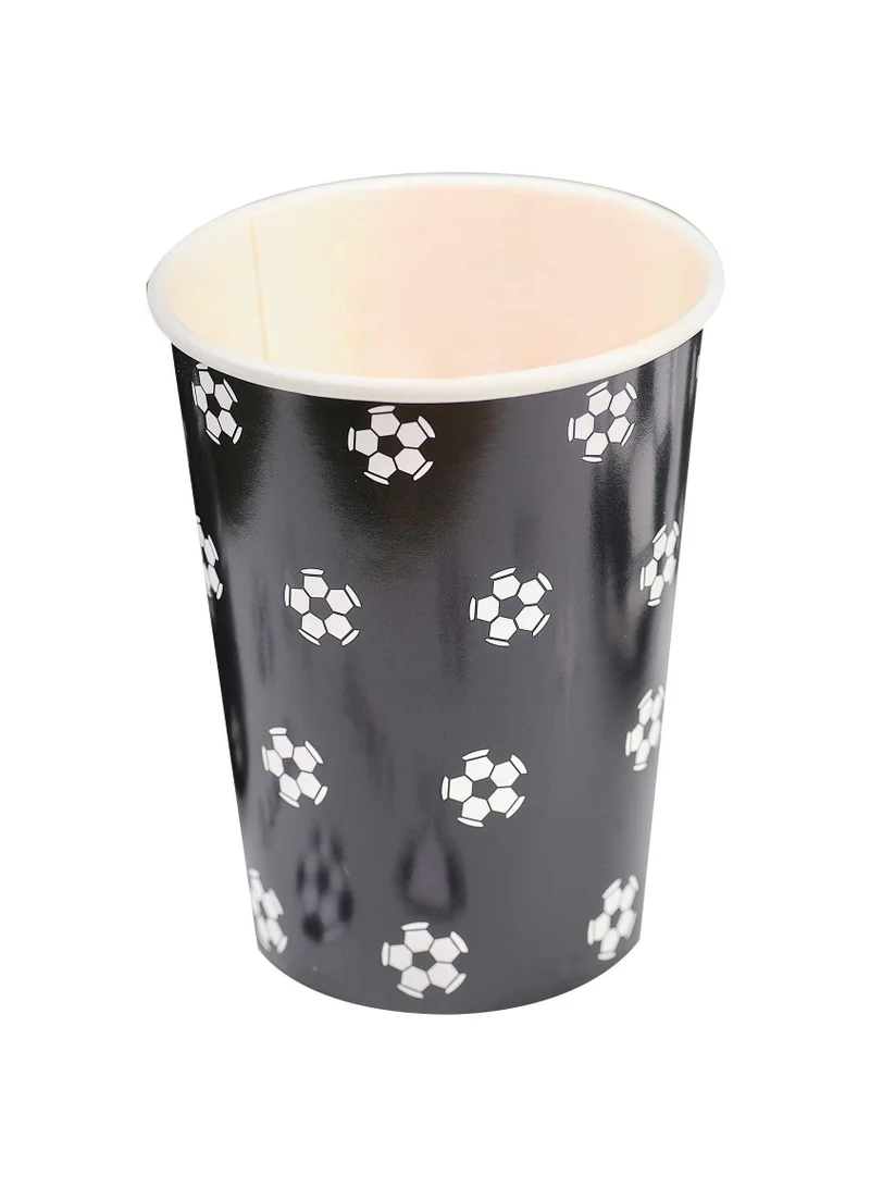 Ginger Ray Football Print Paper Cups - Pack of 8