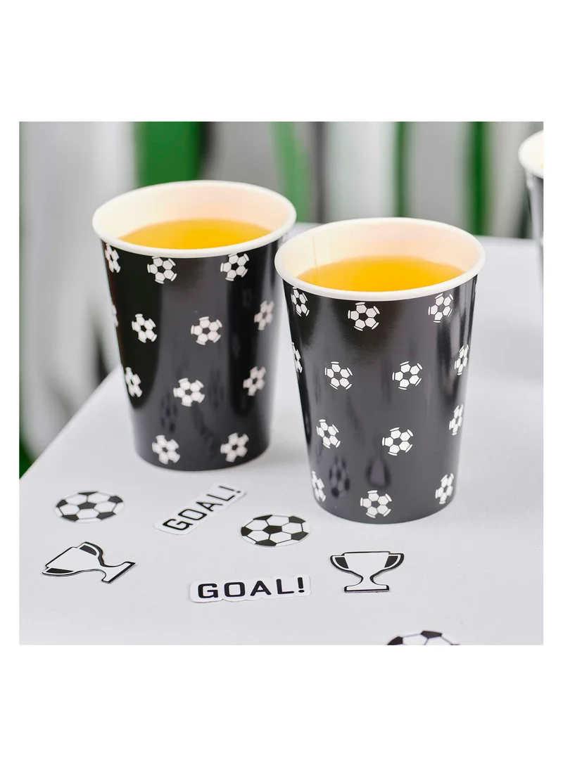 Ginger Ray Football Print Paper Cups - Pack of 8
