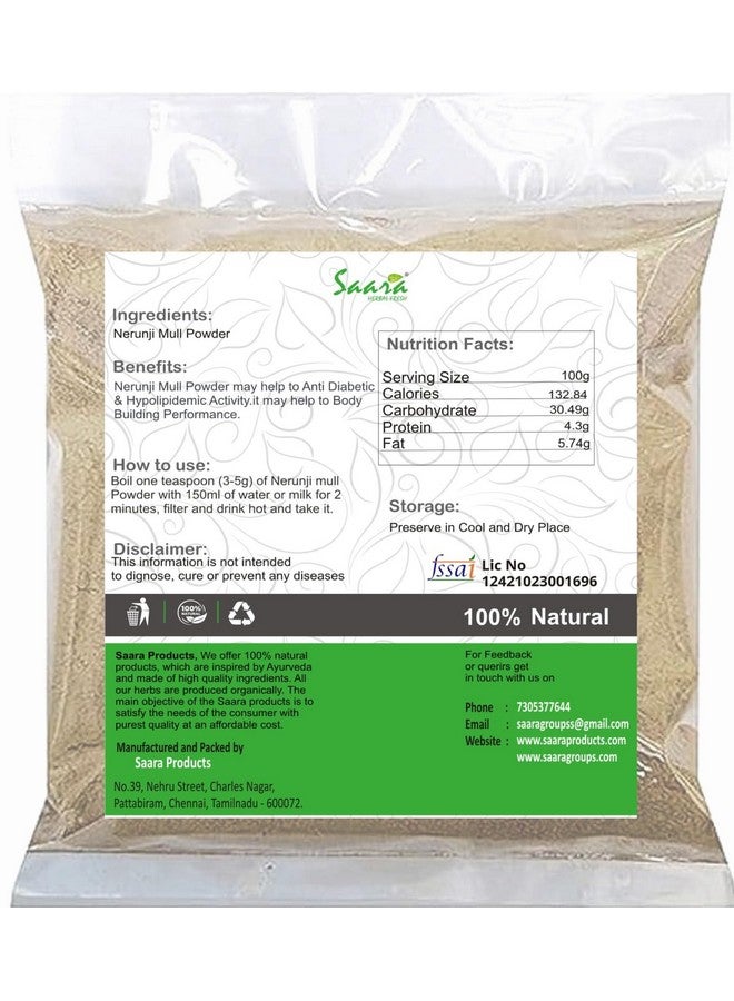Saara مسحوق نيرونجي مول الطازج من سارة، 50 جرام، غوكهرو، نيرينجيل، قرفة بالير، تريبولوس تيرستريس، نيجيلو مول مقطع، (عبوة 1 × 50 جرام) - Image 2