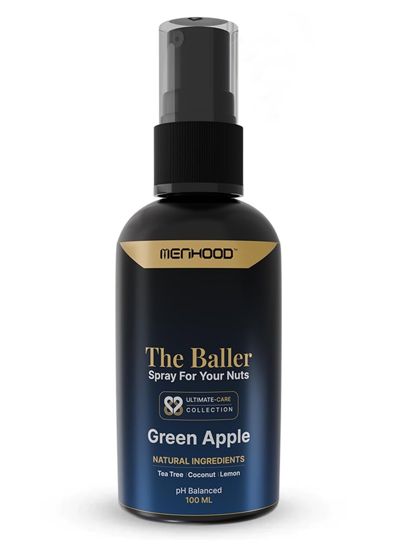 مينهود - بالر فريش للرجال للمناطق الحساسة | عطر حميمي | انتعاش يدوم طوال اليوم | يمنع الحكة والتعرق والتهيج | ١٠٠ مل (برائحة التفاح الأخضر) - Image 1