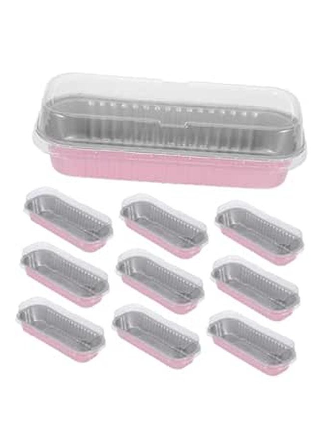 Aluminum Foil Lunch Box Set 10pcs With Lid Insulated Food Container Tray Holder - Image 1