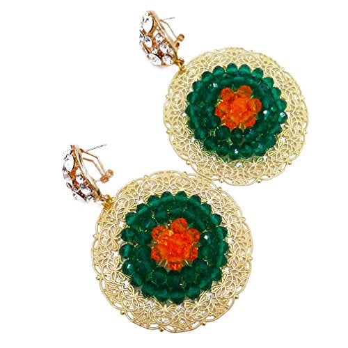 aczuv African Beads Jewelry Set 2017 Nigerian Wedding Necklace and Earrings for Women (Multicolors) - Image 4