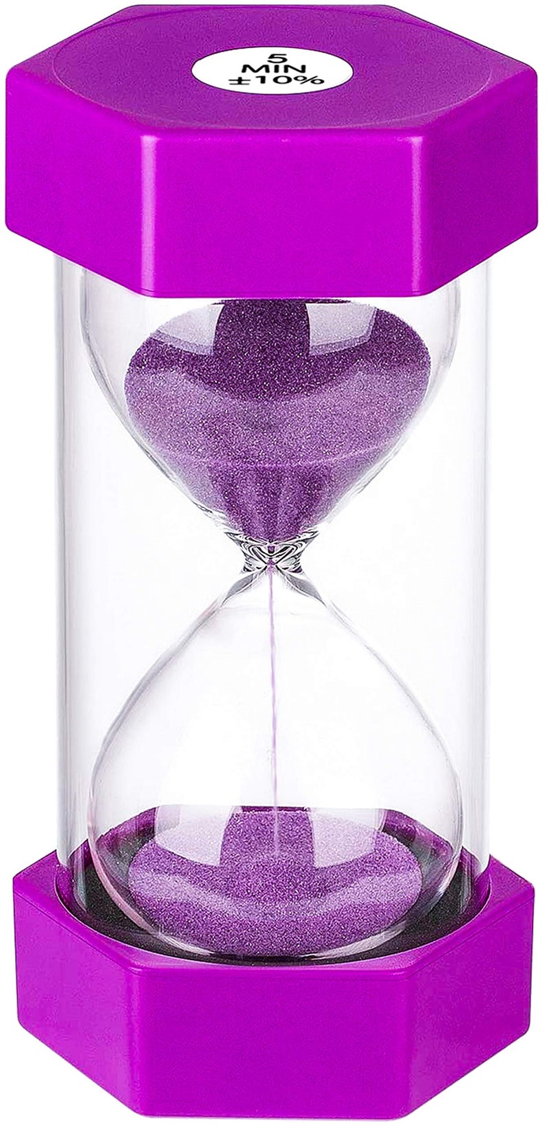 SuLiao Hourglass 5 Minute Sand Timer Plastic Sand Clock Small Purple Sand Watch 5 MinReloj De ArenaHour Glass Colorful Sandglass Timer for Kids Games Classroom Kitchen Decor