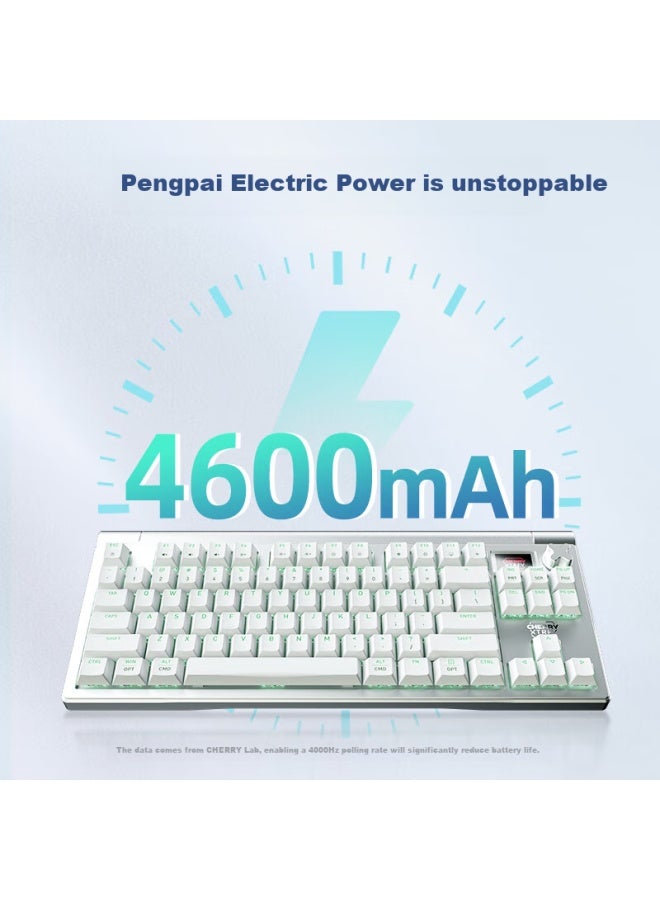 Cherry mx8.3 Wireless Keyboard 8k Scanning Rate Aluminum Alloy Body Hot-swappable Bluetooth Three Modes Aurora Silver Aurora Axis - Image 2