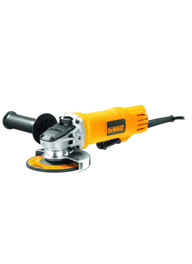 DEWALT 115mm, 900w Paddle Switch Angle Grinder Yellow and Black  - Image 1