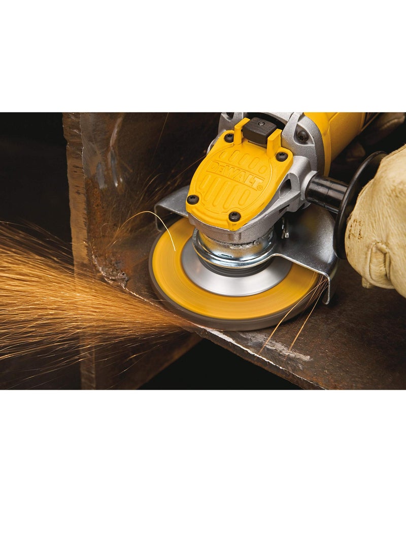 DEWALT 115mm, 900w Paddle Switch Angle Grinder Yellow and Black  - Image 4