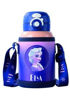 BrainGiggles Stainless Steel Water Bottle for Kids with Bottle Cover and Strap – Disney Frozen Elsa Water Bottle for Girls, 580 ml Leakproof, Insulated Water Bottle with Straw for School - pzsku/ZDE7B6AA9B84D043DCEBFZ/45/_/1739275968/704ca3a5-5ba7-4bb4-991c-d42c488c07cf